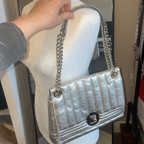 Quilted Metallic Champagne Kate Spade Purse - Picture 13 of 15